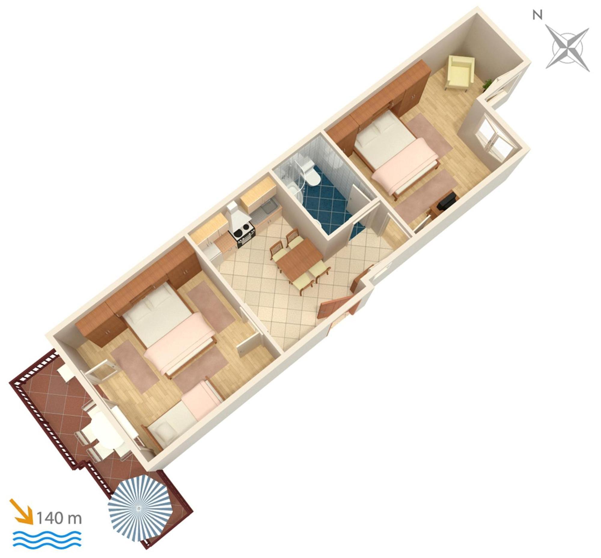 Apartments And Rooms By The Sea Brela, Makarska - 2752 Экстерьер фото